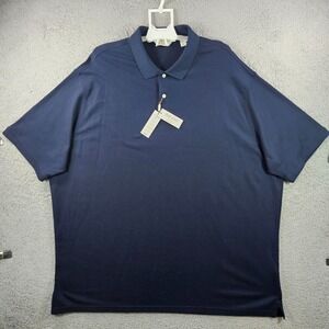 NEW Roundtree & Yorke Gold Label Polo Shirt Men 4XT Supima Cotton Black Non-Iron